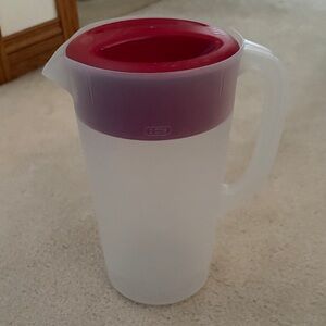 Rubbermaid red and Clear Beverage jug